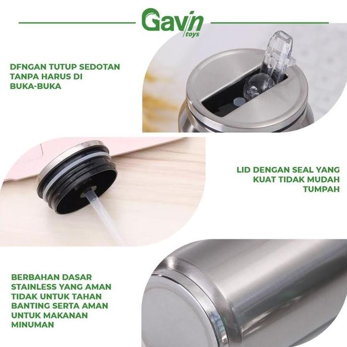Beer Can - Botol Minum Tumbler Stainless 500ml Insulated Bottle 500 ml