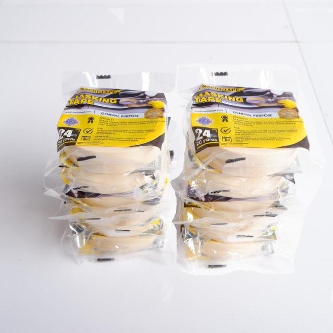 

Isolasi Kertas Nachi 24Mm Coklat Tanggung 18 Meter Masking Tape Heavy Duty - 12 Buah Co