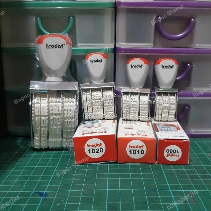

Trodat 1030 Stempel Tanggal 9mm Manual STD Line Dater Stamp Classic Bak Terpisah bisa Kertas Plastik