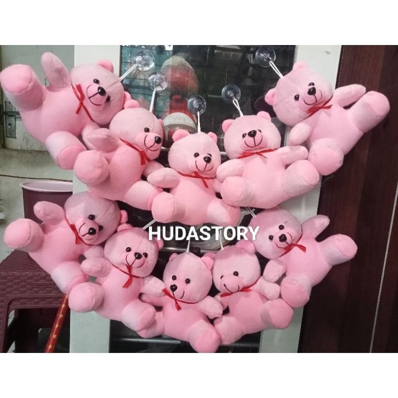 Promo Boneka Tedy Bear Pink Polos Panjang 15 Cm#Boneka Gantungan Kaca Mobil Atau Gantungan Kunci AST