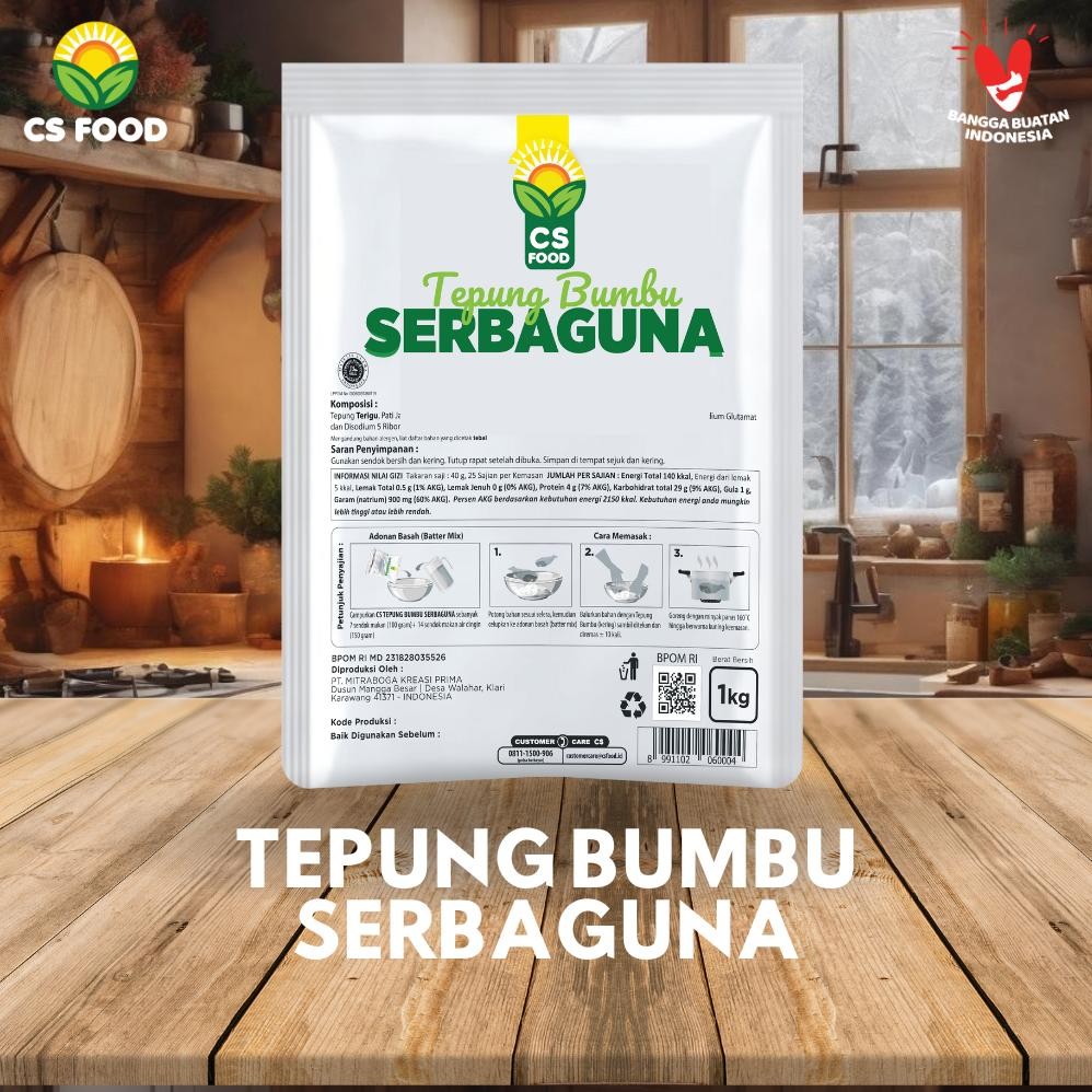 

Tepung Bumbu Ayam Goreng Crispy Serbaguna 1 kg - CS FOOD