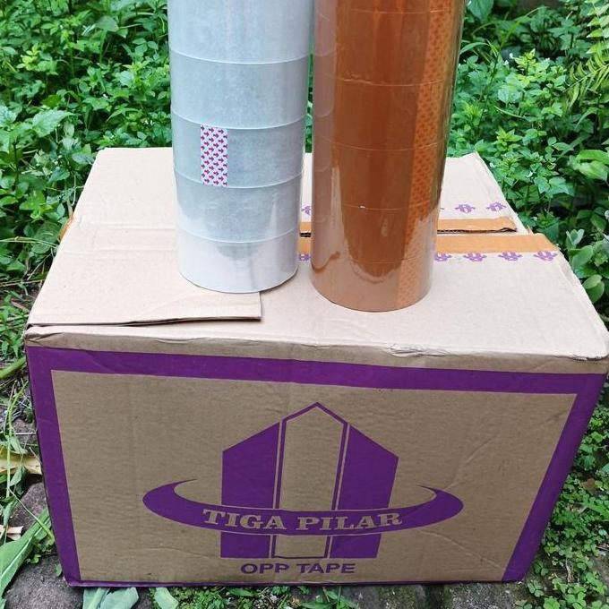 

Satu Dus Lakban 72Rol Bening Coklat Tiga Pilar 45Mm X 90Ydx45Mc Co