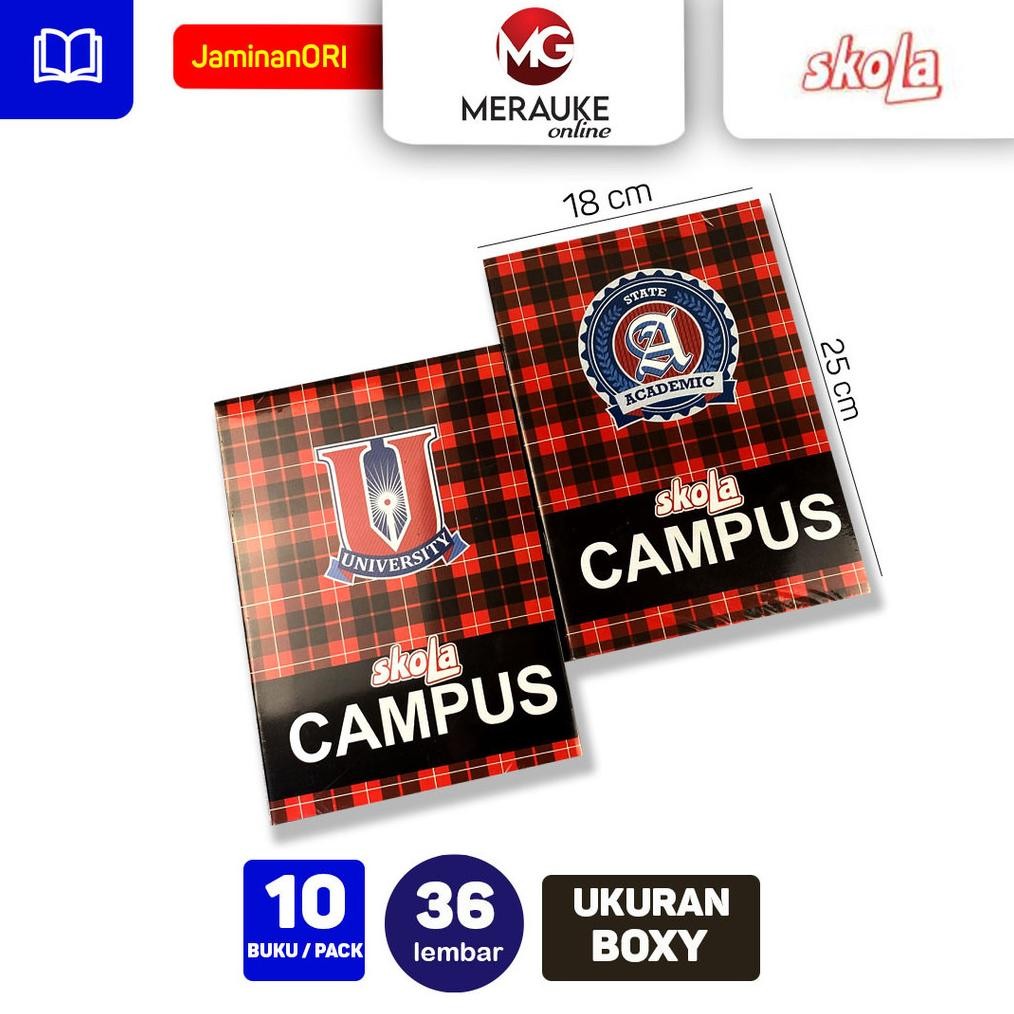 

Buku Tulis Campus SKOLA 36 Lembar (1 Pack Isi 10 Buku)