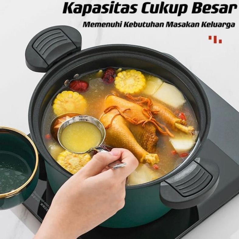 Panci Presto Steamer Anti Lengket 22/24 Cm 3,5L Liter Pressure Cooker Pot Qme Sqrs Omicko Stock