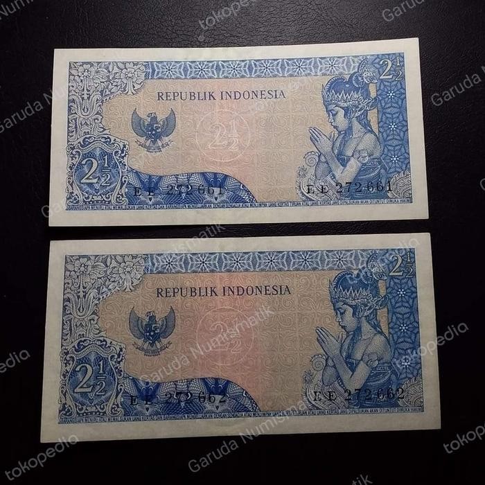 Koleksi Uang Kuno Rp 2,5 Sukarno Tahun 1964 Unc Gress Prefik Huruf Eee Original Dan Terpercaya