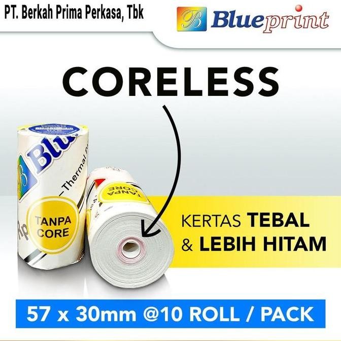

Kertas Thermal Struk kasir EDC BLUEPRINT 57x30 mm - 1 Pack Isi 10 Roll