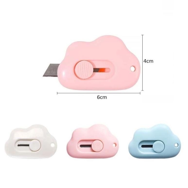 

Cutter Mini Bentuk Awan Lucu Bone Papper Cut Pemotong Kertas Kater Mini New Product