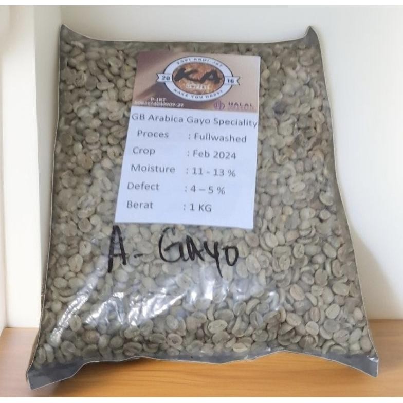 

Dg-4 Biji Kopi Mentah/Green Bean(Gb) Arabica Aceh Gayo Full/Semi Washed Speciality 500 Gram / 1 Kg