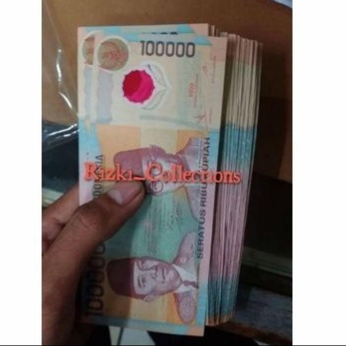 Uang Kuno Seratus Ribu Plastik . 100.000 Polymer Tahun 1999 Original Dan Terpercaya