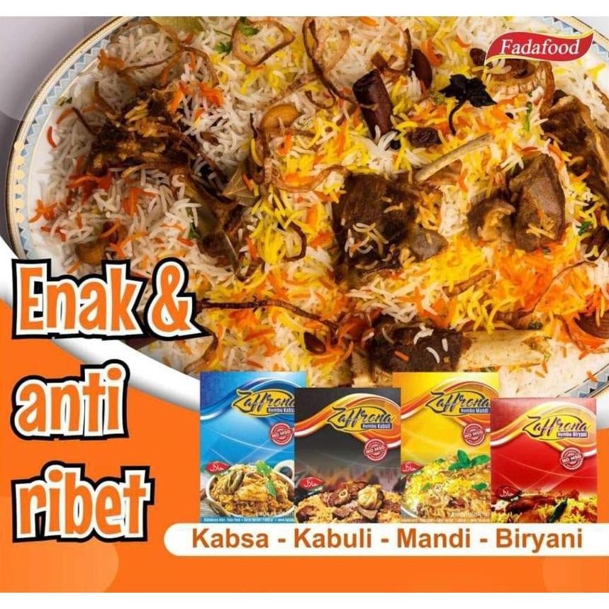 

BUMBU BUBUK ZAFFRONA 100gram Instant Masak Kering Nasi Biryani Kabuli Mandhi Kabsa Praktis zafron RB10