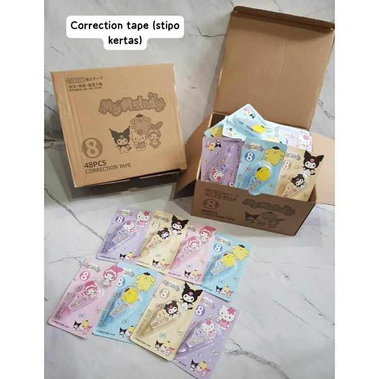 

Stipo Mini Sanrio Tipe X Karakter - Correction Tape Kertas Alat Tulis Roll Kekinian New