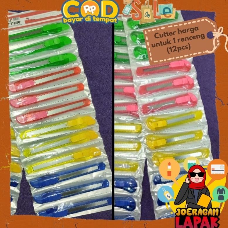 

(Harga 12 Pcs) Pisau Cutter/Katter Pemotong Kertas G2000 Bening Tajam Murah Baru