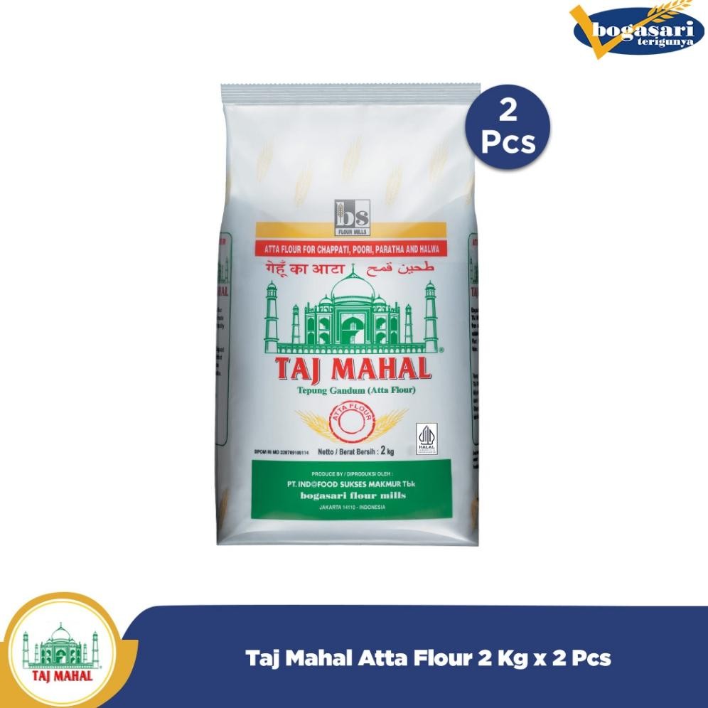 

2 PCS - Bogasari Taj Mahal Atta Flour 2 Kg