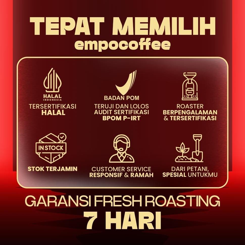 

Et-98 Empo Coffee Biji Kopi Bubuk Aroma Strong Espresso House Blend Coffee Bean Roasted Beans Coffe 1 Kg