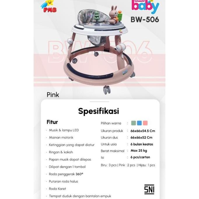 Baby Walker PMB BW 506 IORA BABY BW506 Alat Bantu Jalan Bayi