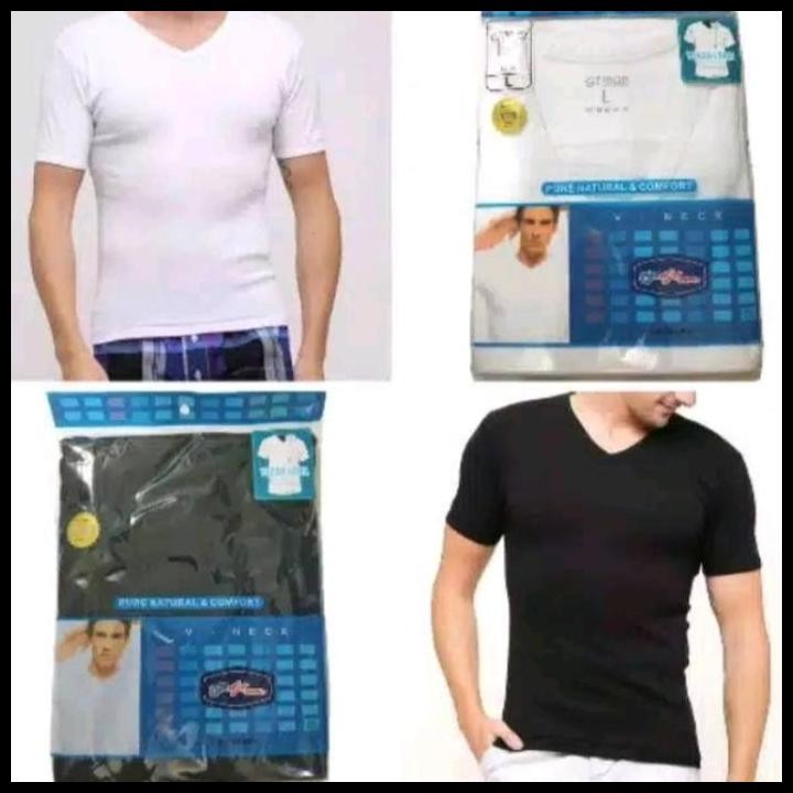 Terlaris Kaos Oblong Gt Man V Nek/Kaos Dalaman Pria V Nek Gt Man Tsgv High Quality
