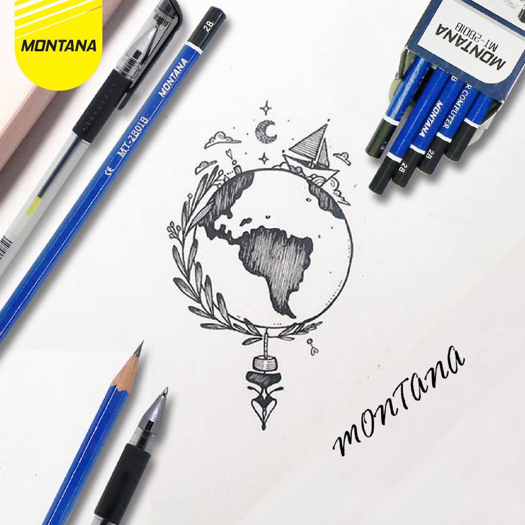 

MONTANA PENSIL 2B LULUS UJI KOMPUTER 12 PCS PENCIL ALAT TULIS SEKOLAH DAN KANTOR MT2B01