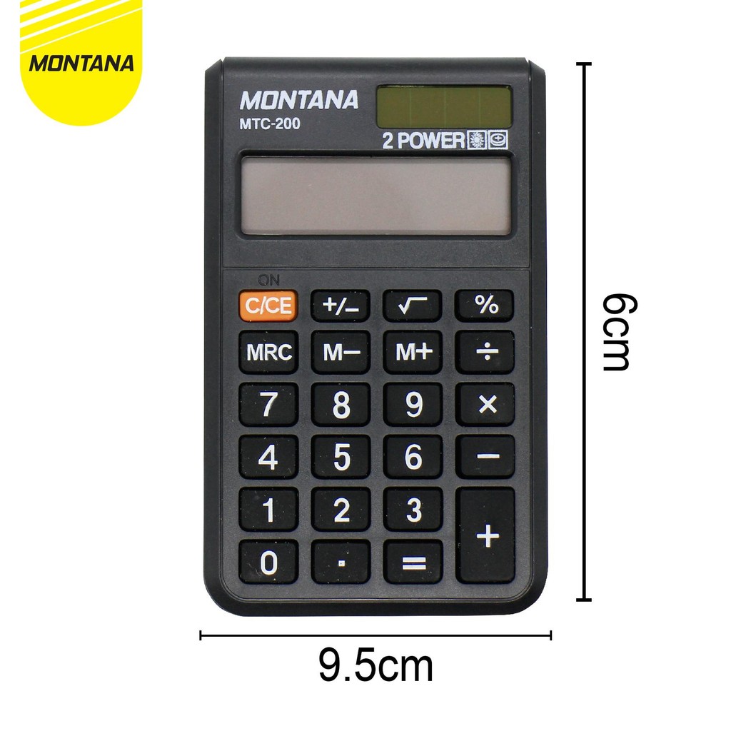 

MONTANA KALKULATOR 2 POWER 8 DIGIT ELECTRONIC CALCULATOR BIG DISPLAY MTC-200