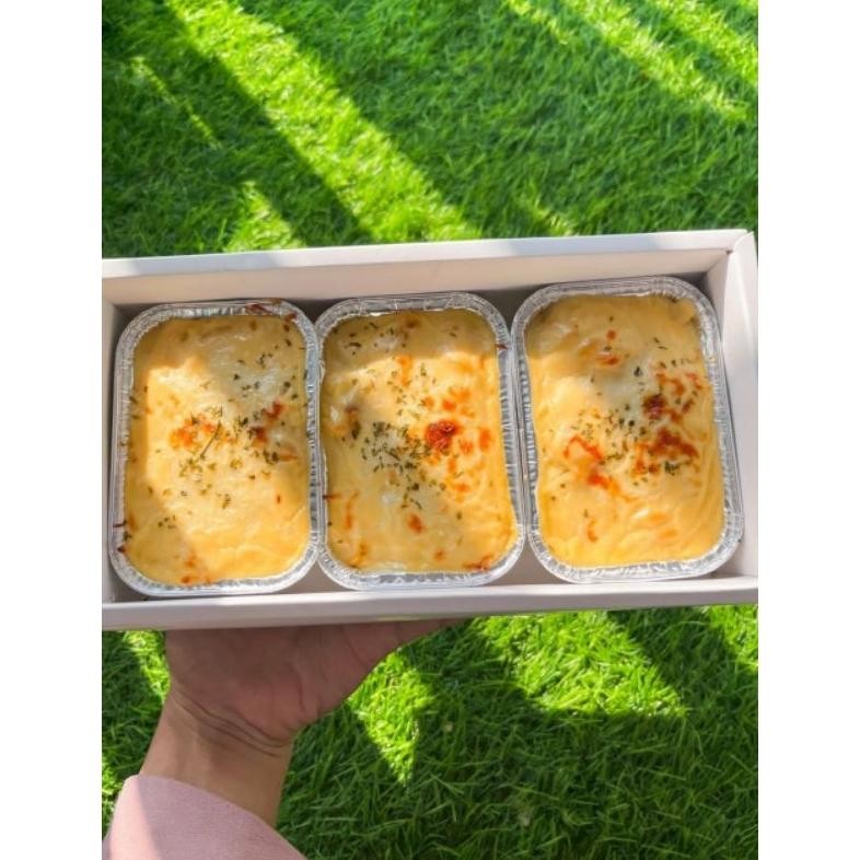 

Makaroni / Spagetti Brulee / Pasta Panggang / Spaghetti Panggang ( 1 Dapat 3pcs ) RB10