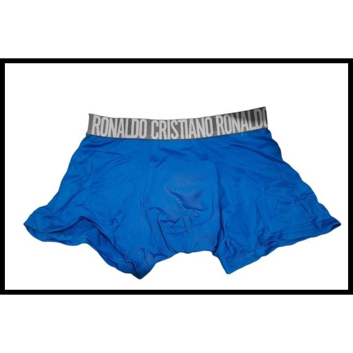 Terlaris Underwear Cr7 Cristiano Ronaldo Men Microfiber Trunk Blue Motif 2Pcs High Quality