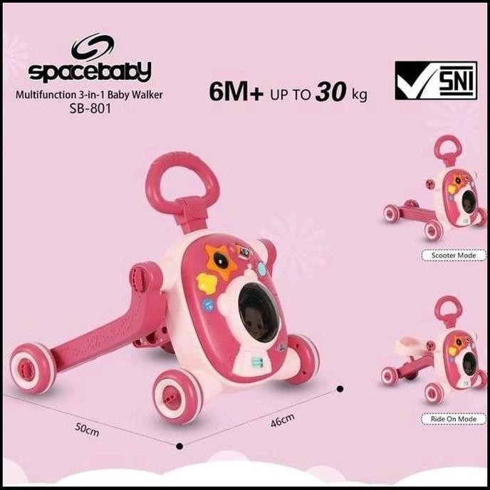 Baby Walker Push Walker 3 In 1 Sb-801 / Sb801 / Sb 801 Terlaris