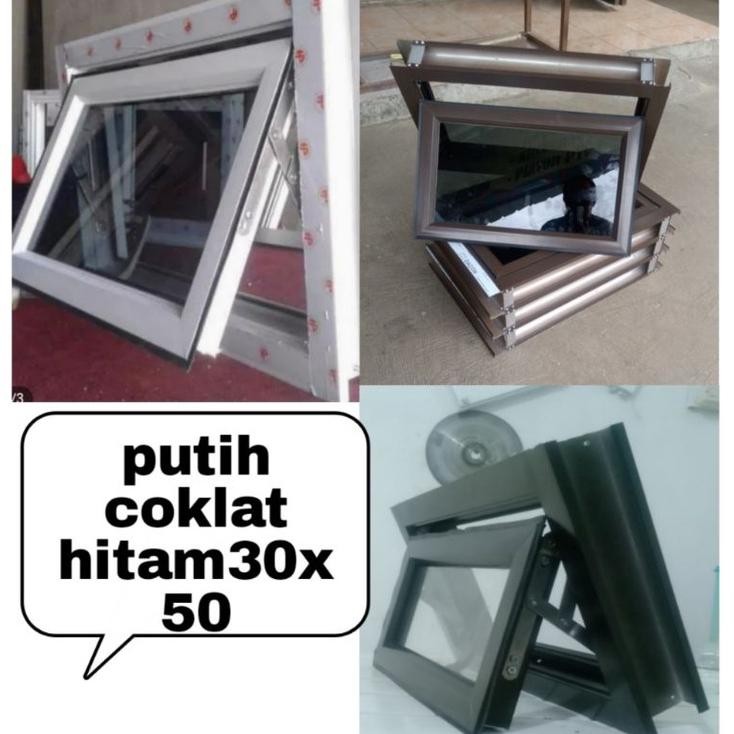 TERMURAH jendela  aluminium 30x50 sirkulasi udara,kamar mandi kamar tidur  ,ventilasi lubang angin,f