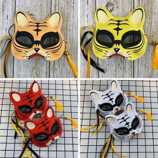 [COD] Topeng Cosplay Anime Jepang Macan Kucing Rubah Anbu Mask