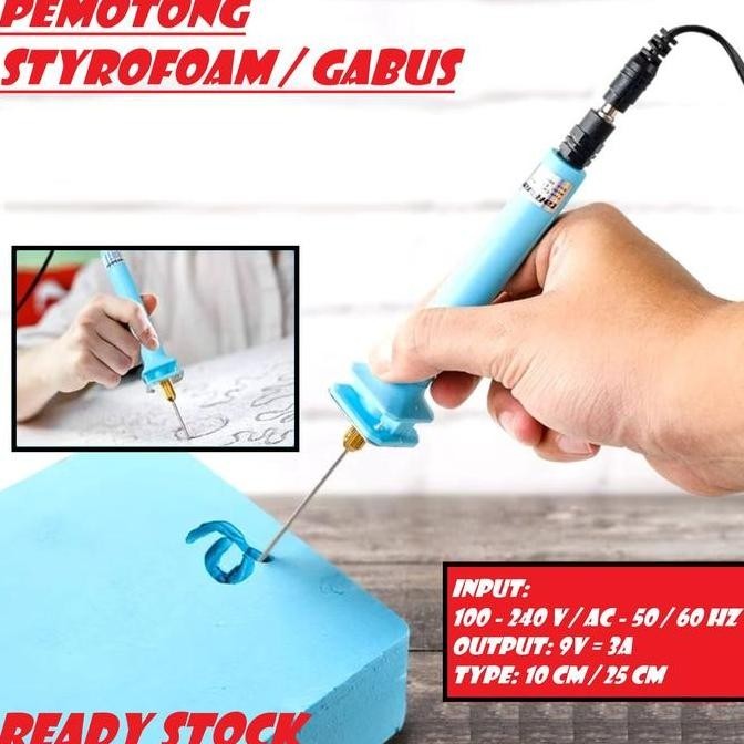 

Alat Ukir Potong Styrofoam Solder Ukir Gabus Cutter Polystyrene EPE Foam 10 cm 25 cm 30W Adaptor Listrik