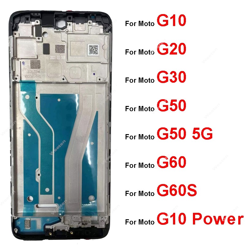 

Bingkai tengah layar tampilan depan untuk motorola moto g10 g20 g30 g50 5g g60 g60s g10 listrik lcd