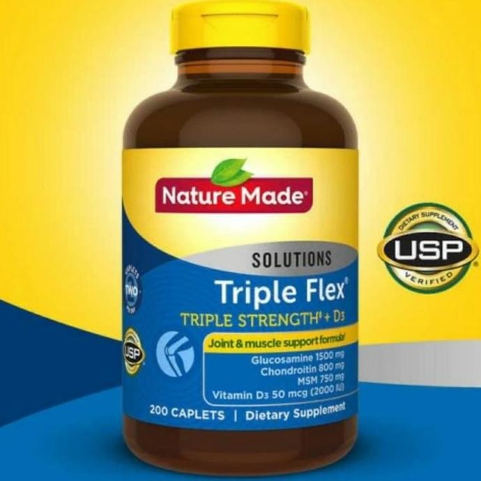 Nature Made Triple Flex Tripleflex 200 Tabs Glucosamine Original Produk