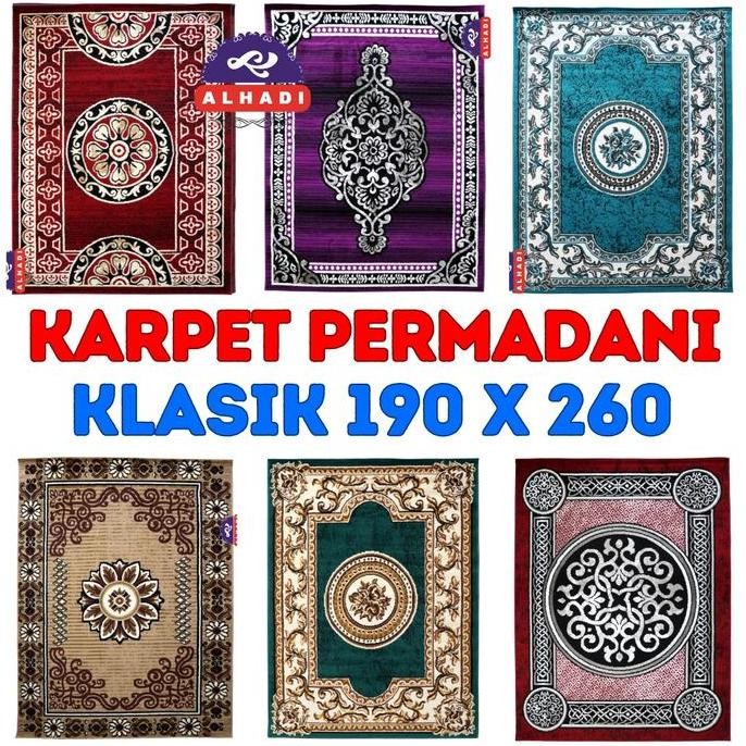 Alhadi Karpet Permadani 190cm x 260cm Tebal 8mm Shabel Abstrak Klasik