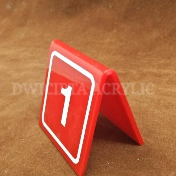 

Acrylic Nomer Merah Meja 1-10