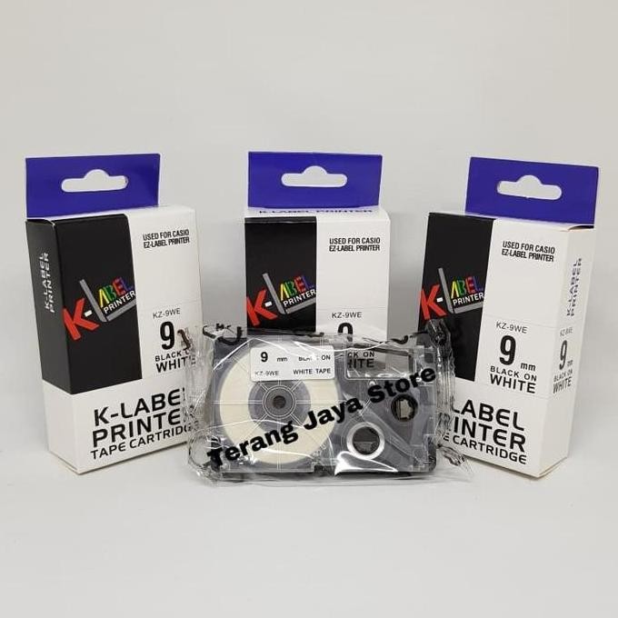 

K-Label Printer Tape Catridge for Casio 9mm KZ-9WE Label for Casio 9mm