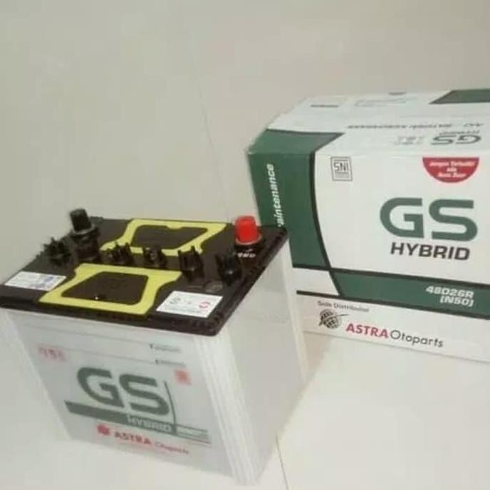 . aki mobil battery GS astra type hybrid N50 12 volt 50 amper khusus gos