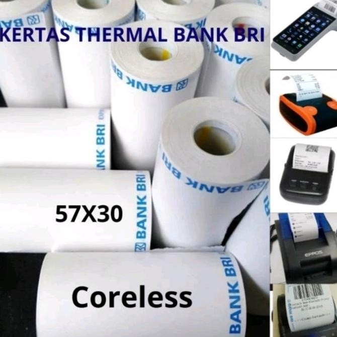 

Paket Hemat 100 Roll Kertas Thermal 57X30Mm Logo Bank Bri Full Kertas Link Co