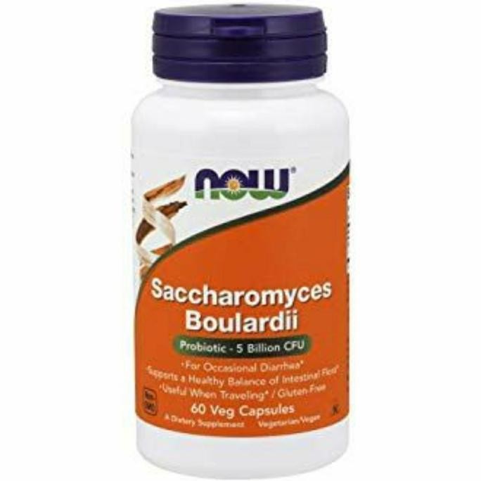 Now Saccharomyces Boulardii 60 Caps Original Produk