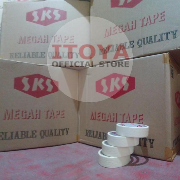 

CARGO "SKS" Masking Tape 1" Lakban Kertas Rp 2.400 / Roll, / Per Dus Isi 144 Roll / Uk. 24 mm x 12 M