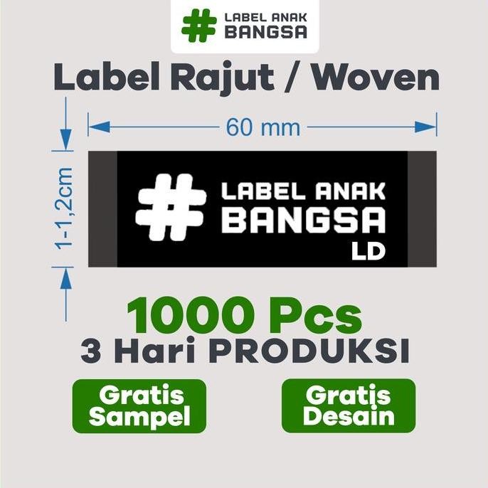 

Woven Label / label rajut Paket 1000pcs sesuai deskripsi