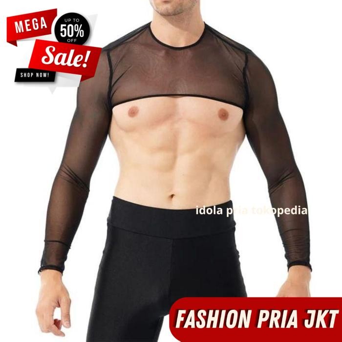 MESH CROP TOP LONGSLEEVE / MESH CROP TOP LONGSLEEVE BEST SELLER 