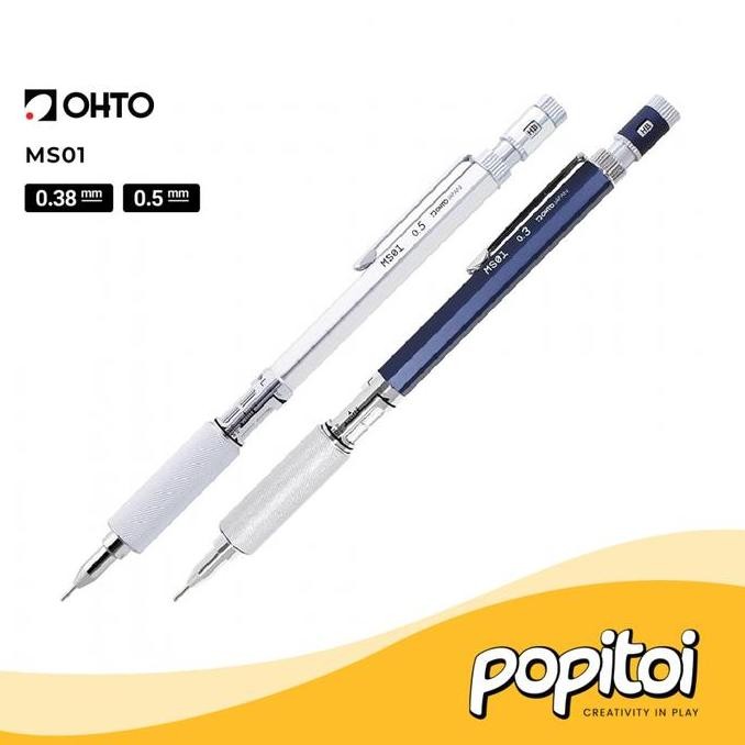 

TERBARU - OHTO MS01 Mechanical Pencil 0.3 0.5 mm Pensil Mekanik Cetek Gambar