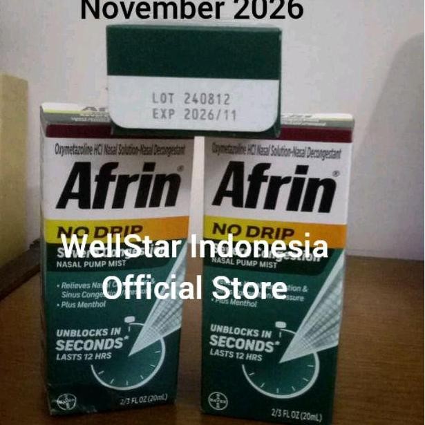 TERBARU - Germany Afrin Nasal Spray 20ml No Drip. Hidung jadi plong