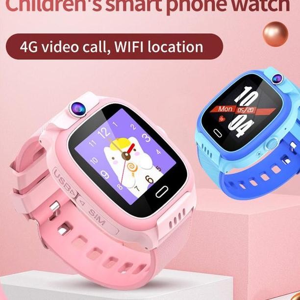 Java 4G Anti Air Jam Tangan Anak 4G Video Telepon Anak Gps Dital Smartwatch Anak Wateroof Kids Smart