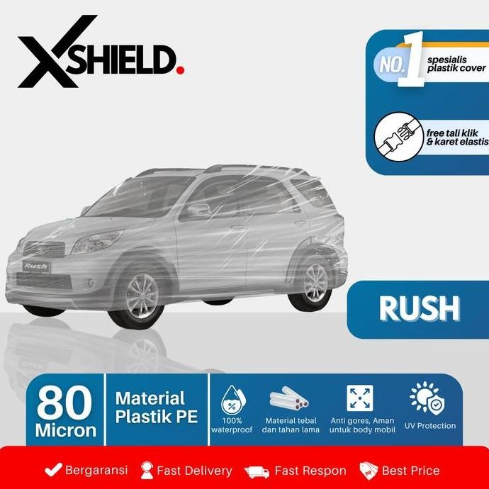 '' Sarung Mobil Plastik Toyota Rush Body Cover Mobil TransparanPE8 ''