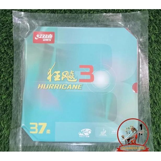 Dhs Hurricane 3 Neo Commercial Karet Rubber Bet Pingpong Tenis Meja