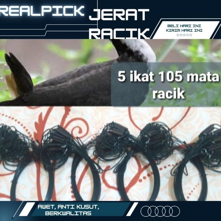 ARING JERAT 105 LUBANG MATA RACIK RUAK RUWAK AYAM HUTAN WAK WAK 5 IKAT TIDAK MUDAH KUSUT BURUNG SAWA