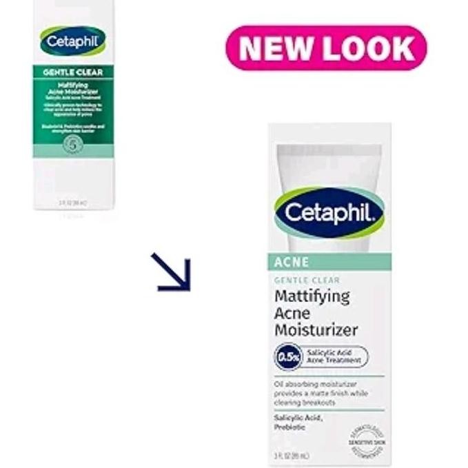 TERBARU - Cetaphil Gentle Clear Mattifying Acne Moisturizer With 0.5% Salicylic Acid 89 ML