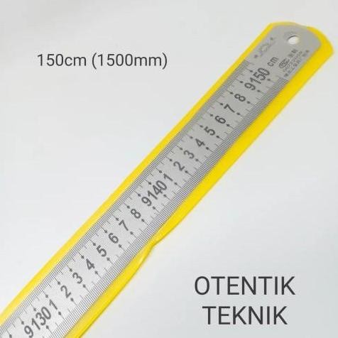 

BEBAS ONGKIR - PENGGARIS BESI 150 CM - 1500 MM - 1 KOMA 5 METER - STEEL RULER 60 INCH