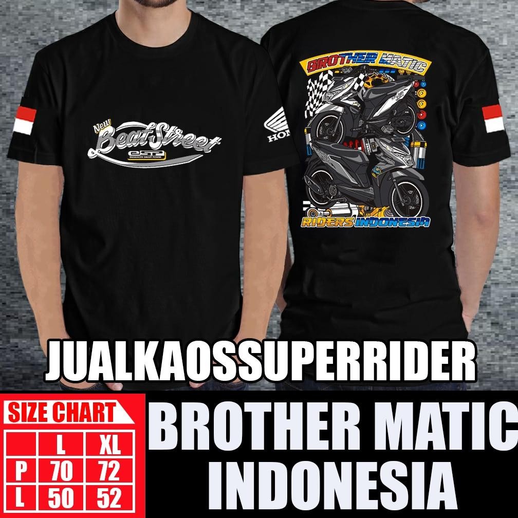 Promo Kaos Pria Beat Street Brother Matic Black O&J Style