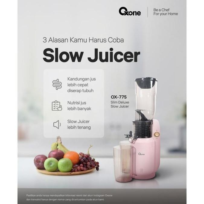 OXONE OX-775 Slim Deluxe Compact Slow Juicer