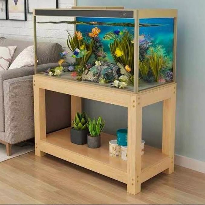 Meja Aquarium 80X40X60 Jati Belanda